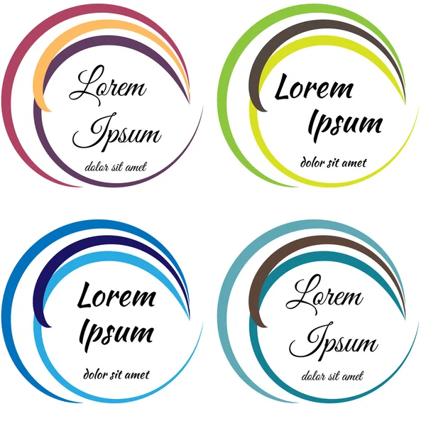 Vektör tasarımı yuvarlak kare metninizle birlikte