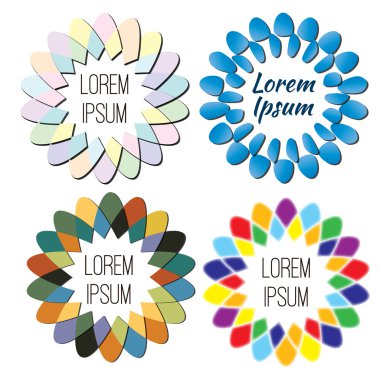 metninizle birlikte geometrik logoları vektör