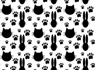 Kedi ve tavşan ile Seamless Modeli