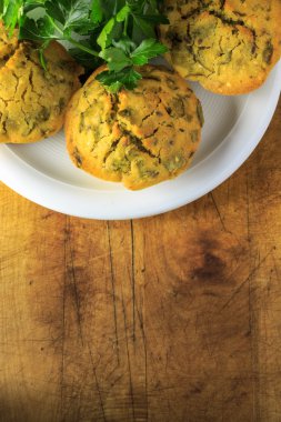 Vejetaryen ıspanak muffins