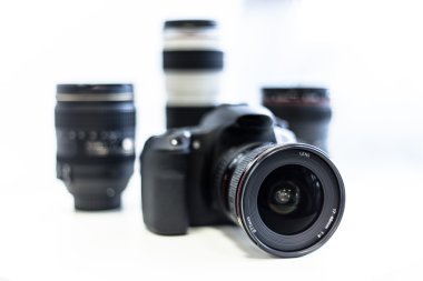 DSLR fotoğraf makinesi lens ile