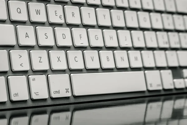 Teclado de computador fechar negócio ou conceito de rede — Fotografia de Stock