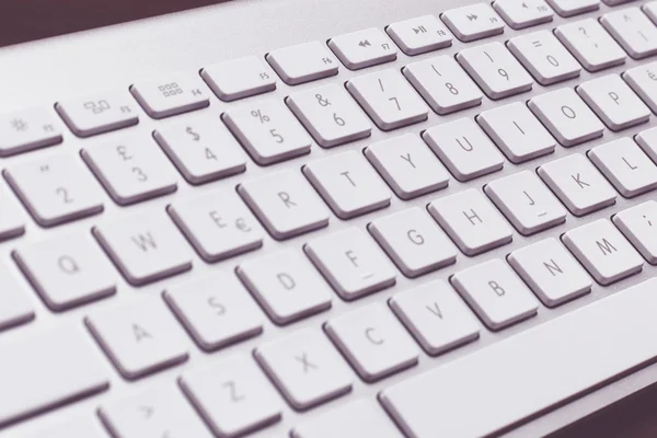 Teclado de computador fechar negócio ou conceito de rede — Fotografia de Stock