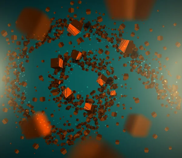 Küp, vektör çizim oluşan 3d arka plan.