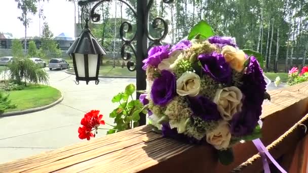 Il bouquet della sposa — Video Stock