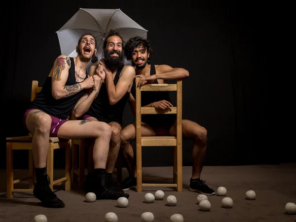 Espectáculo de comedia de malabaristas de circo — Foto de Stock