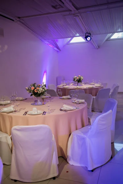 Una Decoración Mesa Bodas Restaurante — Foto de Stock