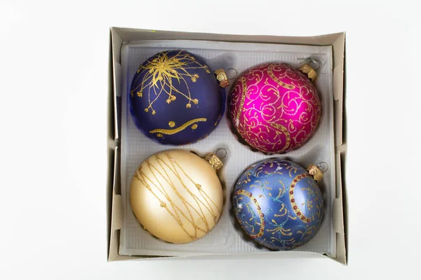 Set Beautiful Balls Christmas Tree — Stock Photo, Image