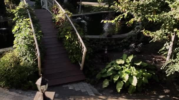 여름에 정원에 장식용 — 비디오