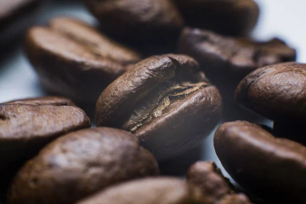 Coffee Beans Close Macro Background — Stock Photo, Image