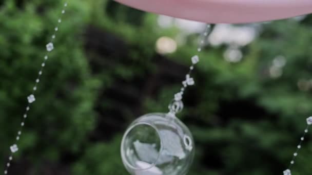 Arco Para Una Ceremonia Boda Parque Con Decoración — Vídeo de stock