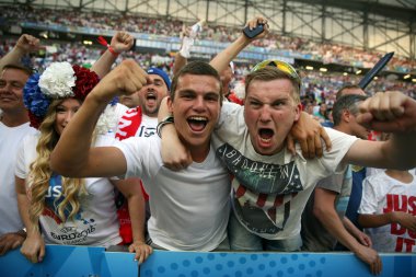 İngiltere Vs Rusya arasında Euro 2016 - Fransa 4 - maç