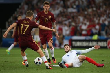 İngiltere Vs Rusya arasında Euro 2016 - Fransa 4 - maç