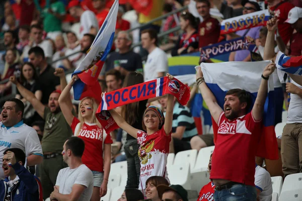 Euro 2016 - Francja 4 - mecz pomiędzy Anglia Vs Rosja — Zdjęcie stockowe