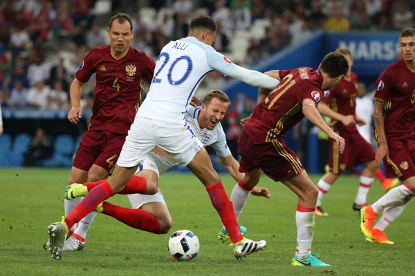 EURO 2016 - FRANCIA 4 - PARTIDO ENTRE INGLATERRA Y RUSIA — Foto de Stock