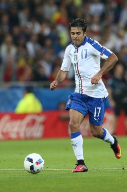 Eder futbol maçı sırasında eylem