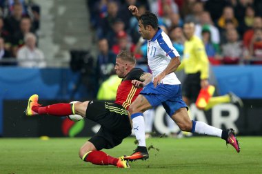 Eder futbol maçı sırasında eylem