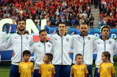 Futbol maçı öncesi İtalyan takımı