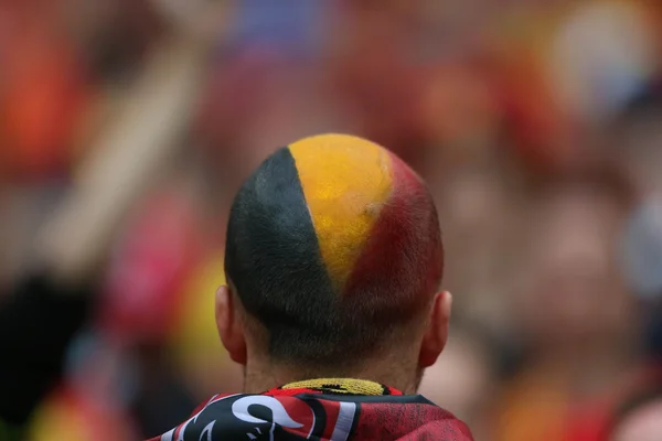 Fan van België in de tribunes — Stockfoto