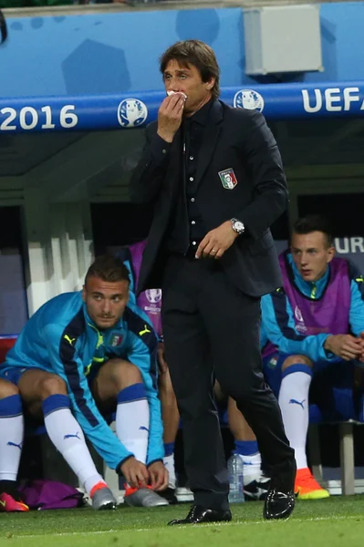 Antonio Conte podczas meczu piłki nożnej — Zdjęcie stockowe