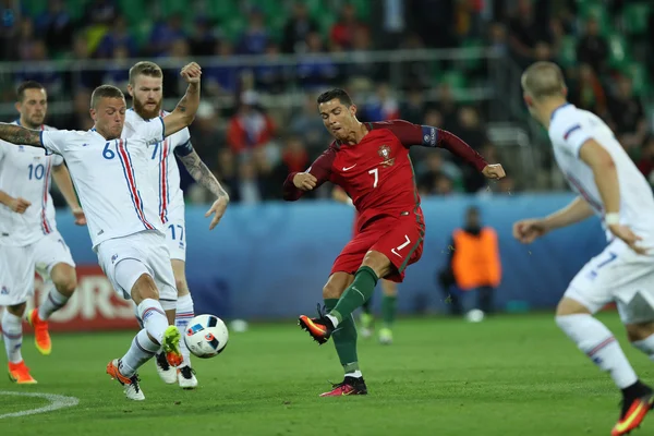 EURO 2016 - FRANȚA 10 MATCH ÎNTRE PORTUGAL VS ICELAND — Fotografie, imagine de stoc