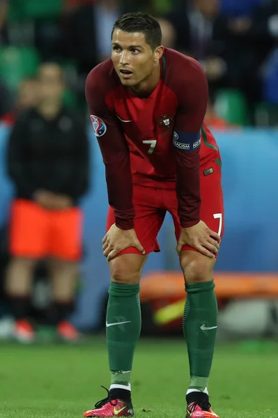 Euro 2016 - Francja 10 mecz pomiędzy Portugalia Vs Island — Zdjęcie stockowe