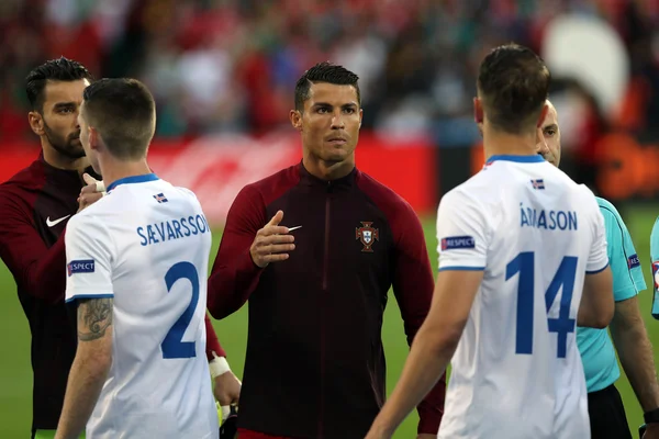 Euro 2016 - Francie 10 utkání mezi Portugalskem Vs ostrov — Stock fotografie