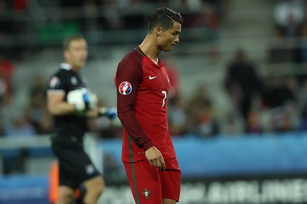 Євро 2016 - Франції 10 матч між Португалією проти Ісландії — стокове фото