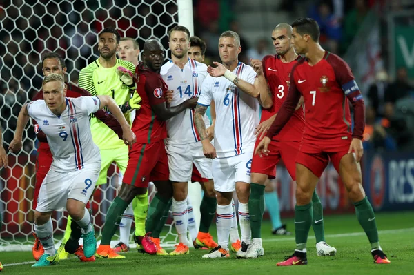 EURO 2016 - FRANCIA 10 MATCH ENTRE PORTUGAL VS ISLAND — Foto de Stock