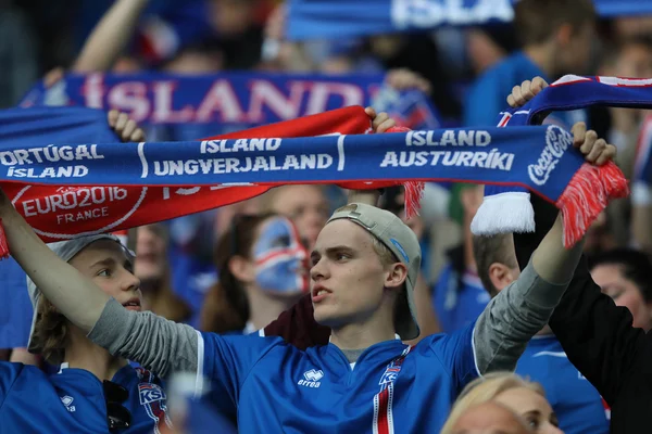 EURO 2016 - FRANCIA 10 PARTITA TRA PORTOGALLO E ISLANDA — Foto Stock