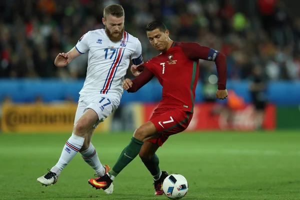 EURO 2016 - FRANÇA 10 CONCORRÊNCIA ENTRE A PORTUGAL VS ISLÂNDIA — Fotografia de Stock