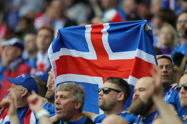 Euro 2016 - Francja 10 mecz pomiędzy Portugalia Vs Islandia — Zdjęcie stockowe