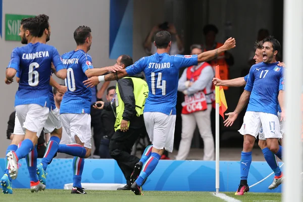 EURO 2016 EN FRANCIA - PARTIDO ENTRE ITALIA Y SUECIA — Foto de Stock