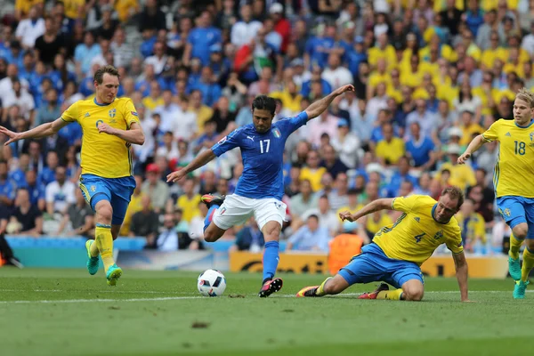 EURO 2016 IN FRANCE -  MATCH BETWEEN ITALY VS SWEDEN — Stock Photo, Image