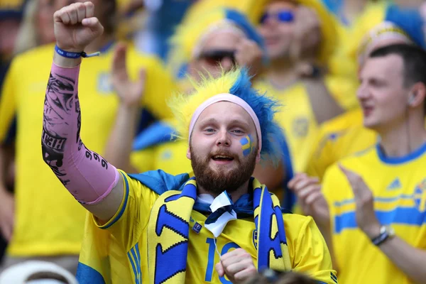 EURO 2016 IN FRANCIA - PARTITA TRA ITALIA E SVEZIA — Foto Stock