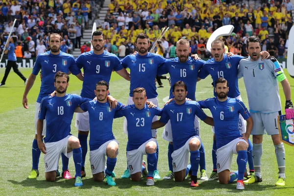 EURO 2016 EN FRANCIA - PARTIDO ENTRE ITALIA Y SUECIA — Foto de Stock