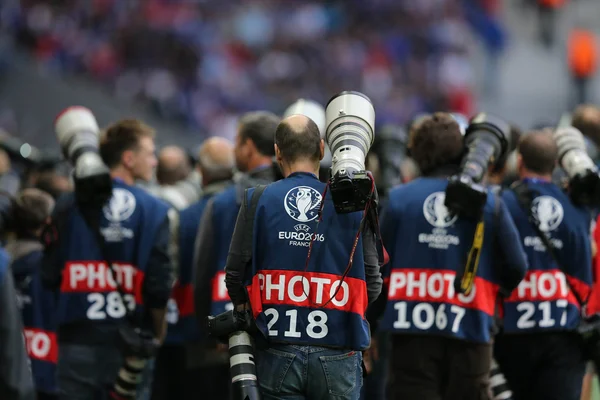 Euro 2016 in Frankreich - Spiel Schweiz gegen Frankreich — Stockfoto