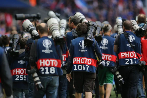 Euro 2016 in Frankreich - Spiel Schweiz gegen Frankreich — Stockfoto