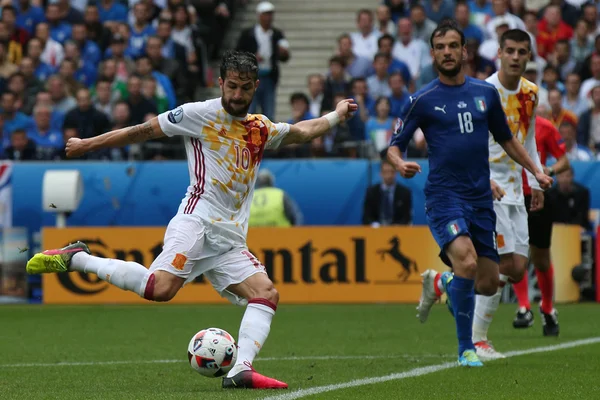 EURO 2016 ÎN FRANȚĂ - MATCH ÎNTRE ITALIA VS SPANIA — Fotografie, imagine de stoc