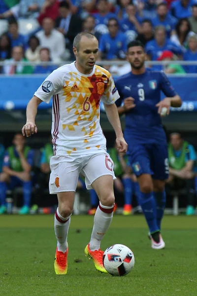 Euro 2016 In Frankrijk - Match tussen Italië Vs Spanje — Stockfoto