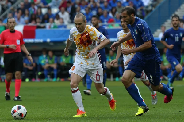 EURO 2016 IN FRANCE -  MATCH BETWEEN ITALY VS SPAIN — Stok Foto