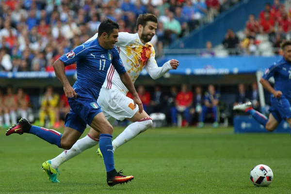 EURO 2016 EN FRANCIA - PARTIDO ENTRE ITALIA Y ESPAÑA —  Fotos de Stock