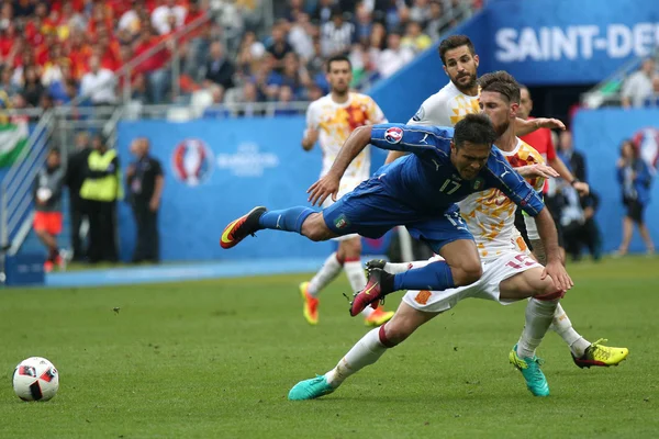 Euro 2016 yılında Fransa - İtalya Vs İspanya arasında maç — Stok fotoğraf