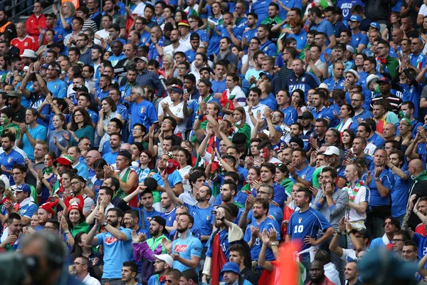 EURO 2016 IN FRANCIA - PARTITA TRA ITALIA E SPAGNA — Foto Stock