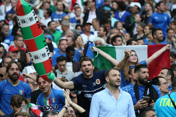 EURO 2016 IN FRANCIA - PARTITA TRA ITALIA E SPAGNA — Foto Stock
