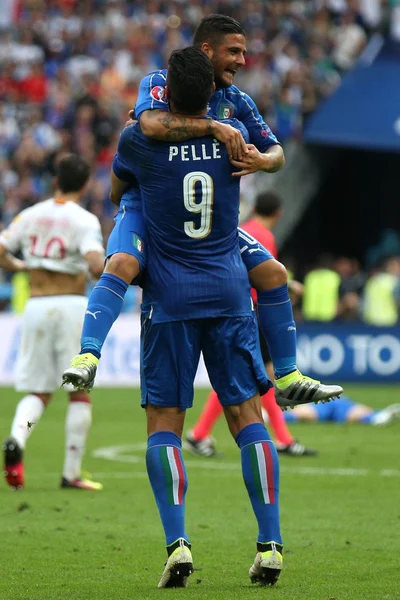 Євро 2016 у Франції - матч між Іспанії проти Італії — стокове фото