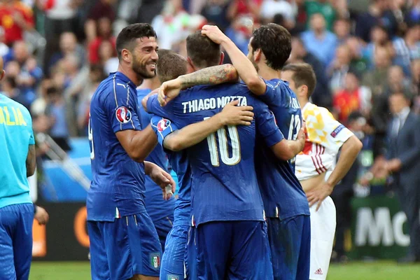 EURO 2016 EM FRANÇA - JOGO ENTRE ITÁLIA VS ESPANHA — Fotografia de Stock