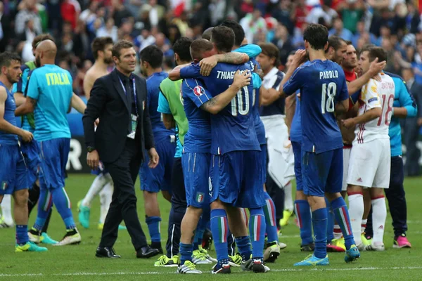 ยูโร 2016 ในประเทศฝรั่งเศส - MATCH BETWEEN ITALY VS SPAIN — ภาพถ่ายสต็อก