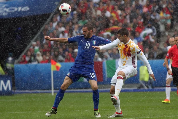 프랑스-유로 2016 경기 이탈리아 Vs 스페인 사이 — 스톡 사진