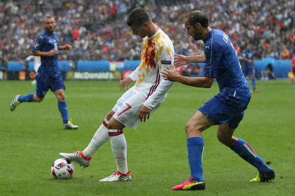 프랑스-유로 2016 경기 이탈리아 Vs 스페인 사이 — 스톡 사진